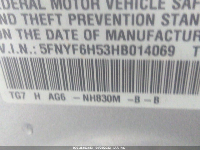 Honda Pilot Ex-l 2017 5FNYF6H53HB014069 Image 9