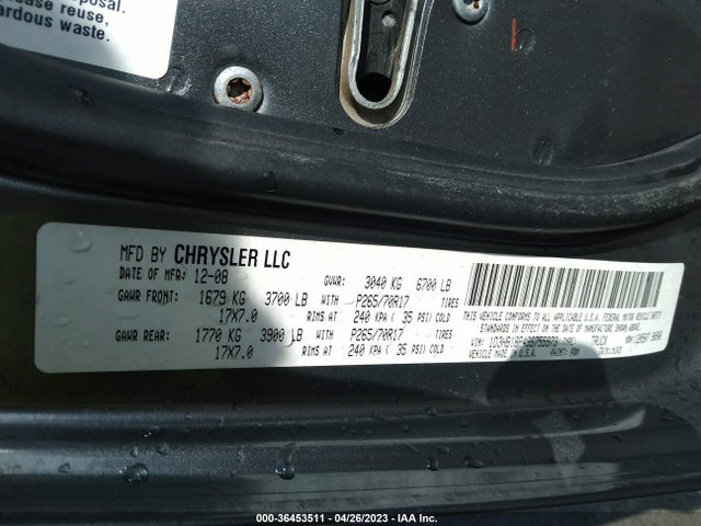 2009 DODGE RAM 1500 SLT VIN: 1D3HB18P49S755973