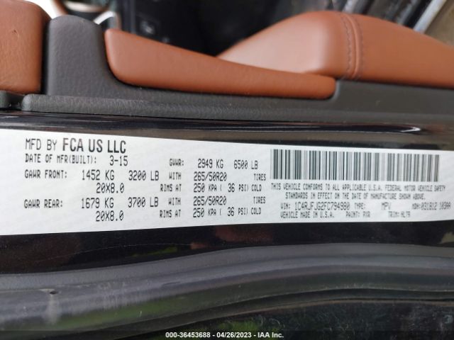 1C4RJFJG2FC794980 Jeep Grand Cherokee Summit