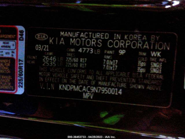KNDPMCAC9N7950014 KIA Sportage Lx