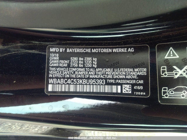 2019 BMW 8 Series, VIN: WBABC4C53KBU95393