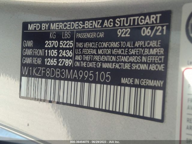 W1KZF8DB3MA995105 Mercedes-Benz E-class E 350