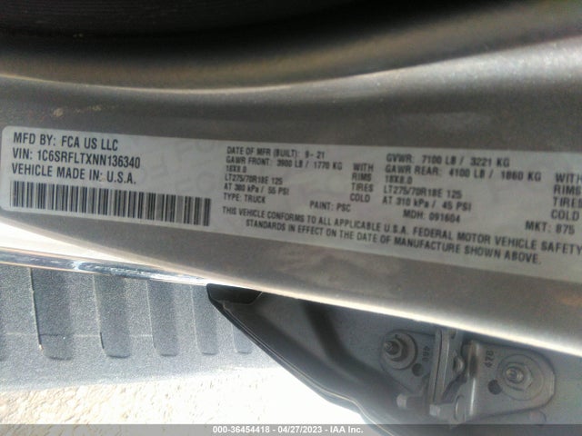 RAM 1500 Rebel 2022 1C6SRFLTXNN136340 Image 9