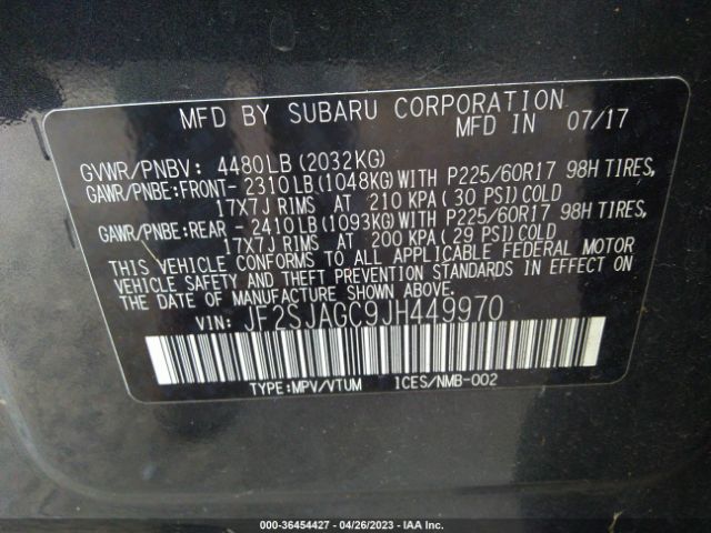JF2SJAGC9JH449970 Subaru Forester Premium