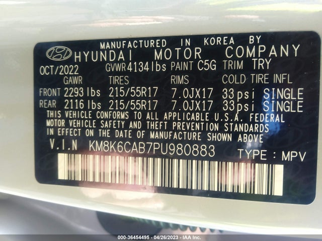 Hyundai Kona Sel 2023 KM8K6CAB7PU980883 Image 9