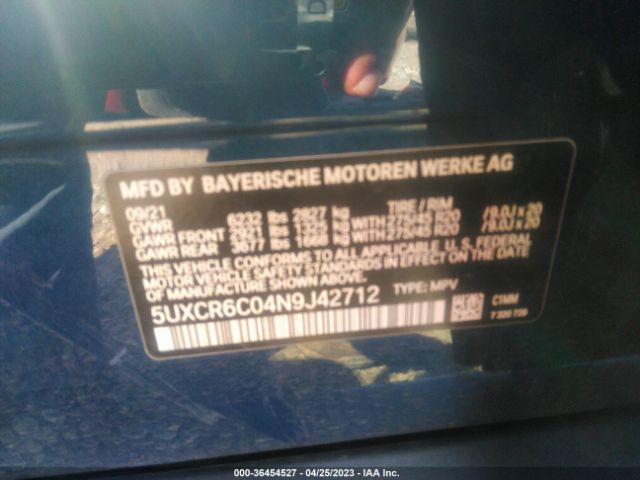 5UXCR6C04N9J42712 BMW X5 Xdrive40i