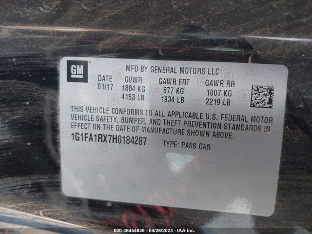 Chevrolet Camaro 1ls 2017 1G1FA1RX7H0184287 Image 11