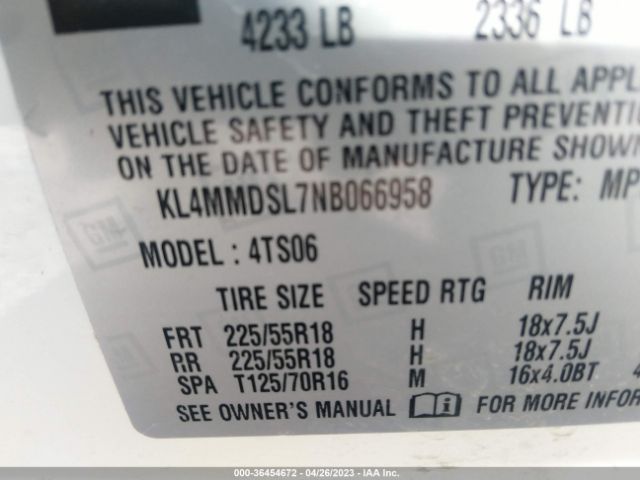KL4MMDSL7NB066958 Buick Encore Gx Select