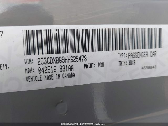 2C3CDXBG9HH625478 Dodge Charger Se