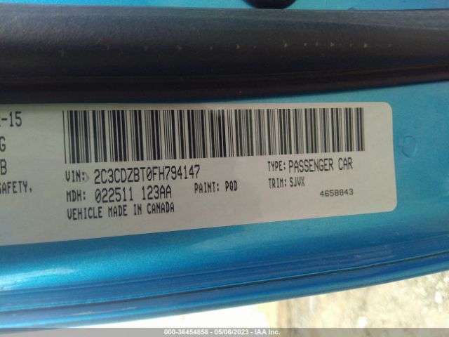 2C3CDZBT0FH794147 Dodge Challenger R/t Plus Shaker