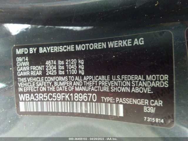 WBA3R5C59FK189670 BMW 4 Series 435i Xdrive