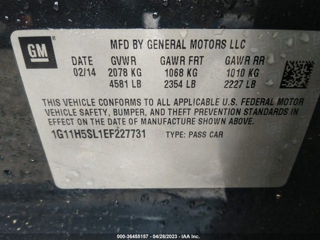 Chevrolet MALIBU LTZ 2014 1G11H5SL1EF227731 Image 10