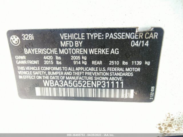 WBA3A5G52ENP31111 BMW 3 Series 328i