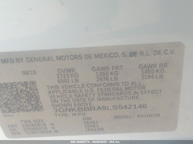 Chevrolet Blazer Lt 2020 3GNKBBRA9LS542146 Image 9