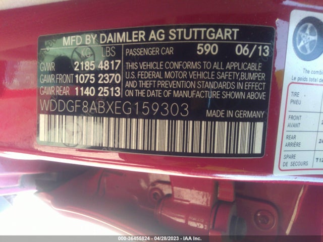 WDDGF8ABXEG159303 Mercedes-Benz C-Class