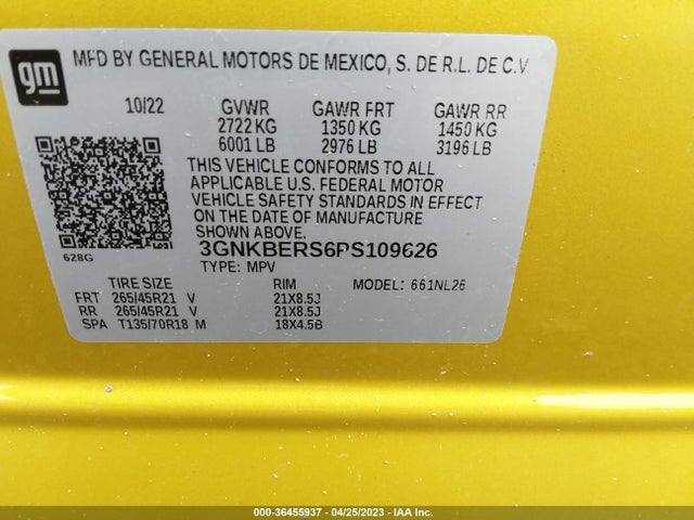 Chevrolet BLAZER RS 2023 3GNKBERS6PS109626 Image 9