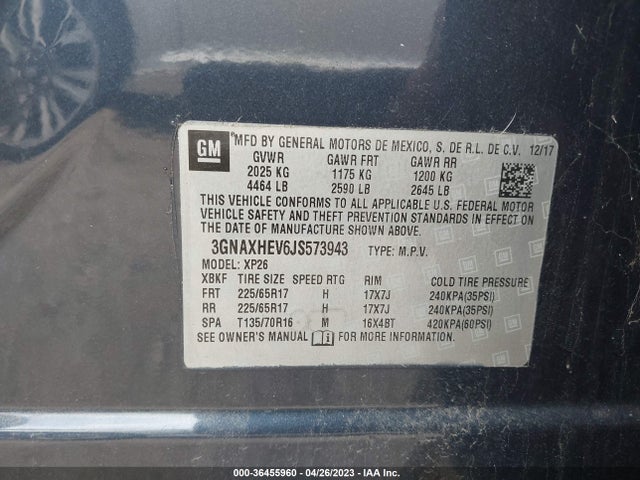 Chevrolet EQUINOX LS 2018 3GNAXHEV6JS573943 Image 11