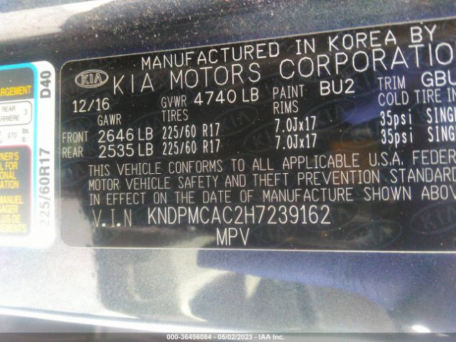KNDPMCAC2H7239162 KIA Sportage Lx