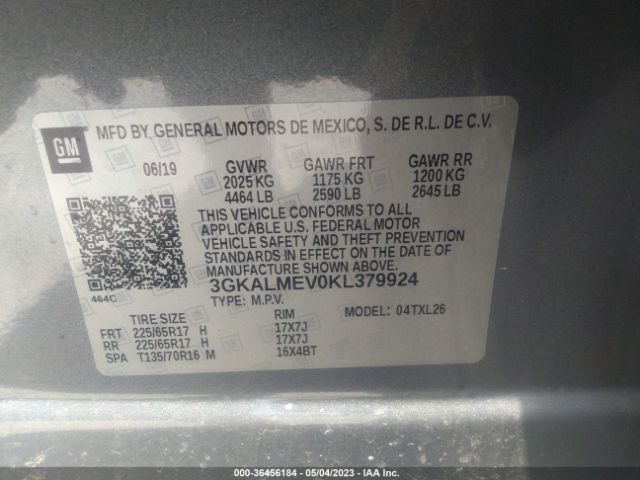 3GKALMEV0KL379924 GMC Terrain Sle