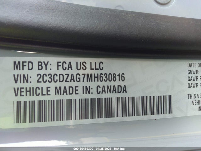 Dodge Challenger Sxt 2021 2C3CDZAG7MH630816 Image 9