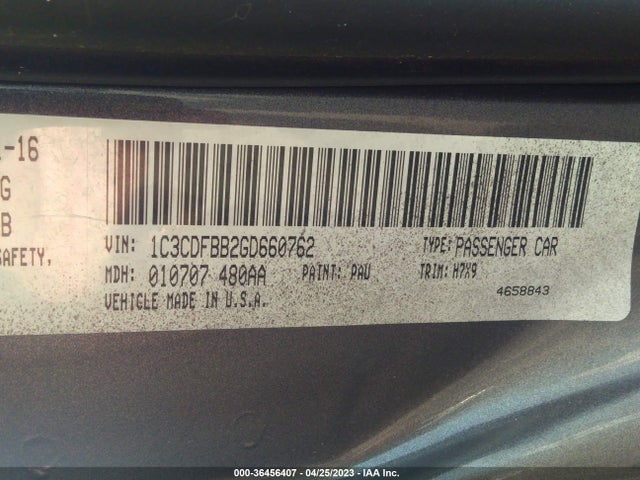 Dodge DART SXT 2016 1C3CDFBB2GD660762 Image 9