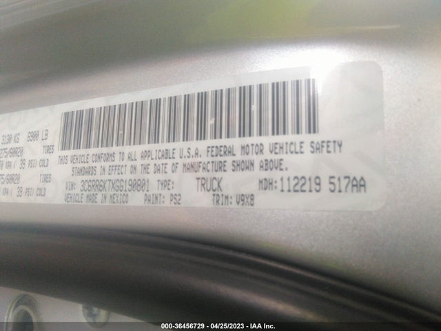 3C6RR6KTXGG190801 RAM 1500 Express