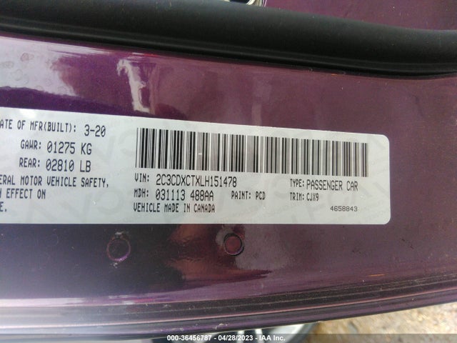 Dodge CHARGER R/T 2020 2C3CDXCTXLH151478 Image 9