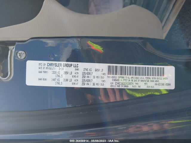 2C4RC1BG5ER338974 Chrysler Town & Country Touring