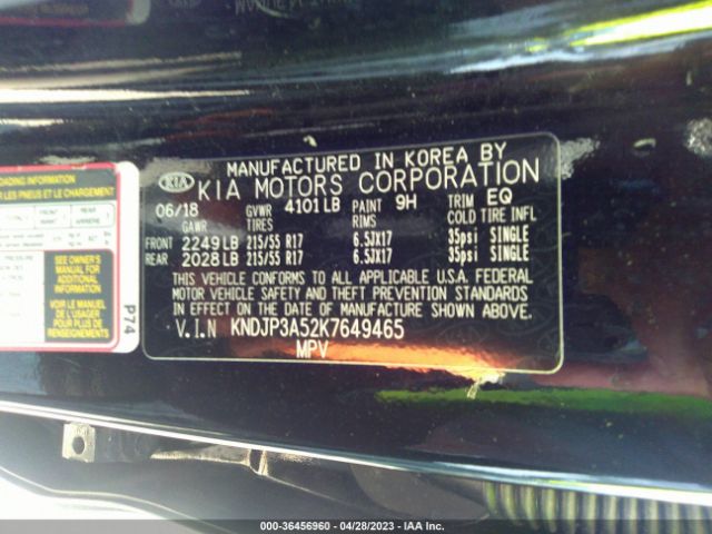 KNDJP3A52K7649465 KIA SOUL +