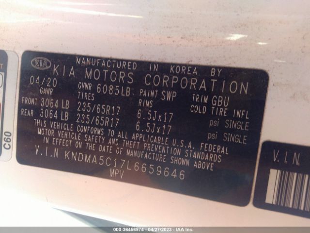 KNDMA5C17L6659646 KIA Sedona L