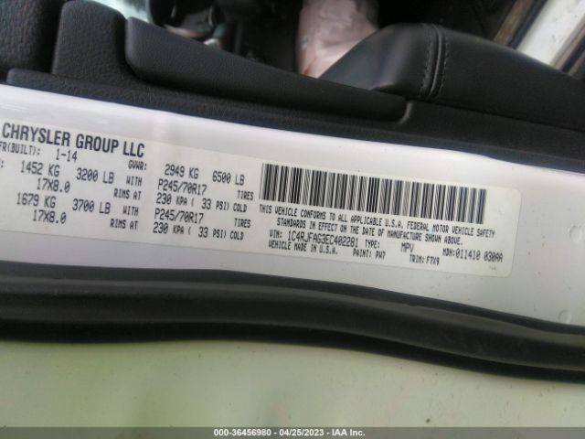 1C4RJFAG3EC402281 Jeep Grand Cherokee Laredo
