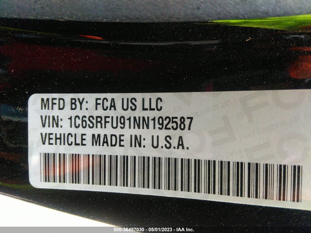 1C6SRFU91NN192587 RAM 1500 Trx