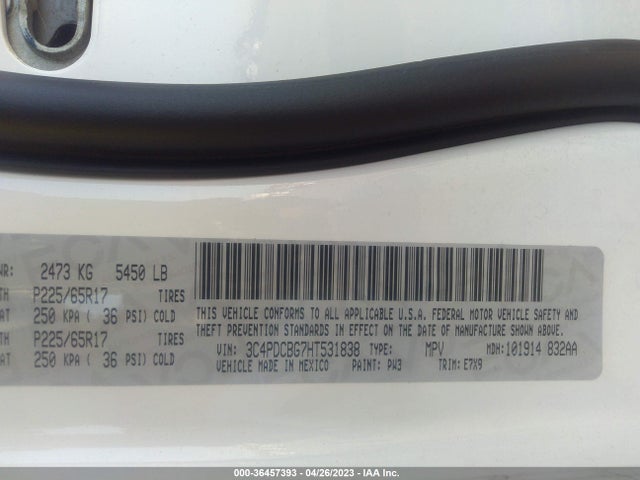 Dodge Journey Sxt 2017 3C4PDCBG7HT531838 Image 9
