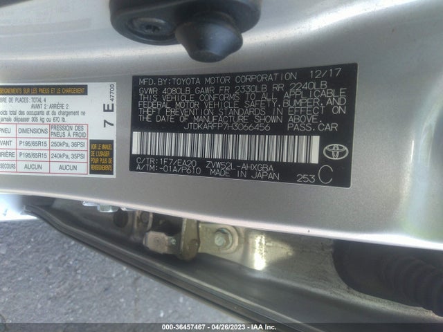 Toyota Prius Prime Plus/premium/advanced 2017 JTDKARFP7H3066456 Image 11