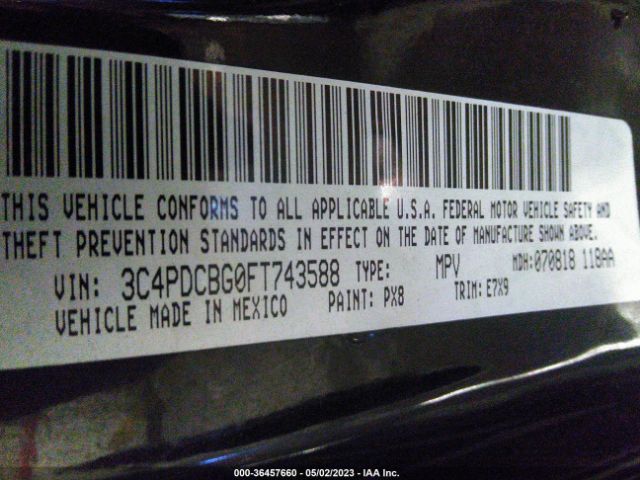 3C4PDCBG0FT743588 Dodge Journey Sxt