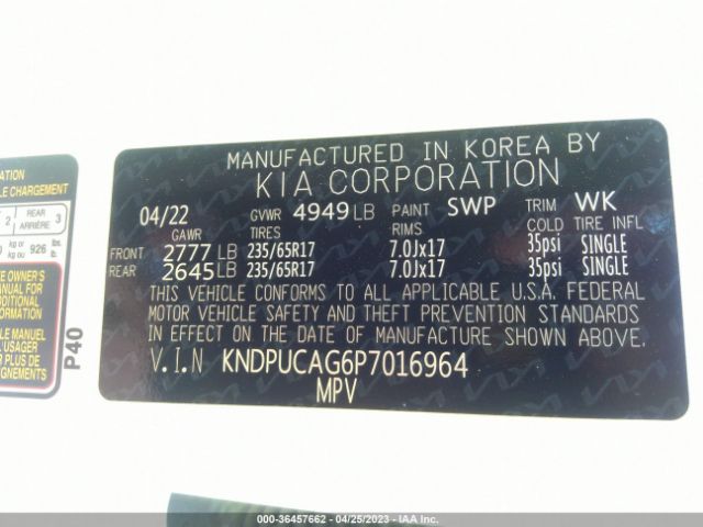KNDPUCAG6P7016964 KIA Sportage Hybrid Lx
