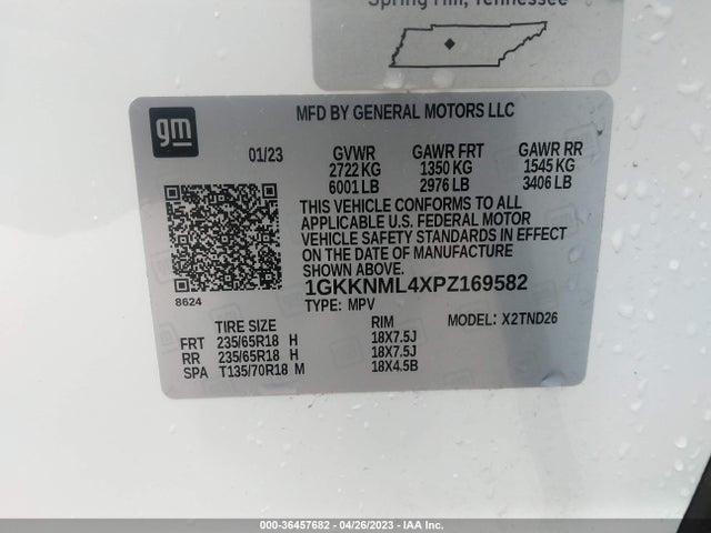 GMC ACADIA SLT 2023 1GKKNML4XPZ169582 Image 9