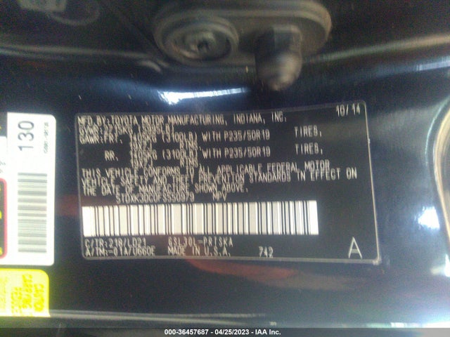 Toyota SIENNA SE 2015 5TDXK3DC0FS550979 Image 9