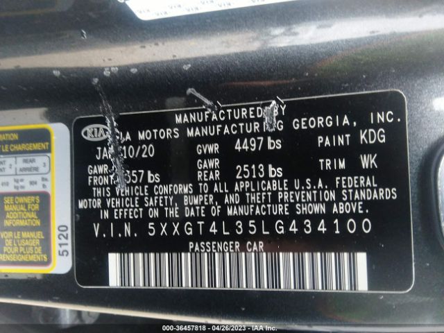 5XXGT4L35LG434100 KIA Optima Lx