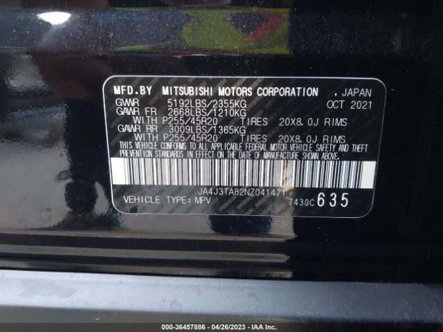 JA4J3TA82NZ041471 Mitsubishi Outlander Es