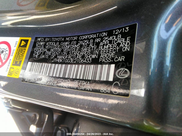 JTHBK1GG3E2106433 Lexus ES 350