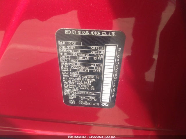 Infiniti Qx55 Essential 2022 3PCAJ5K39NF102332 Image 10