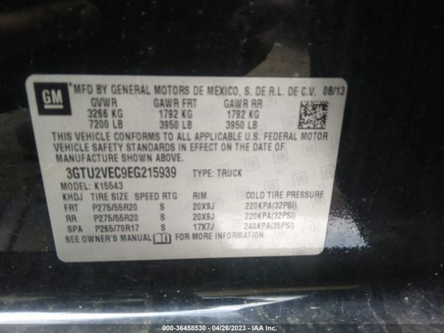 3GTU2VEC9EG215939 GMC Sierra 1500 Slt