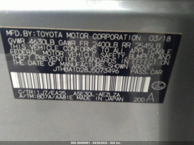 JTHBA1D28J5073496 Lexus Is Is 300
