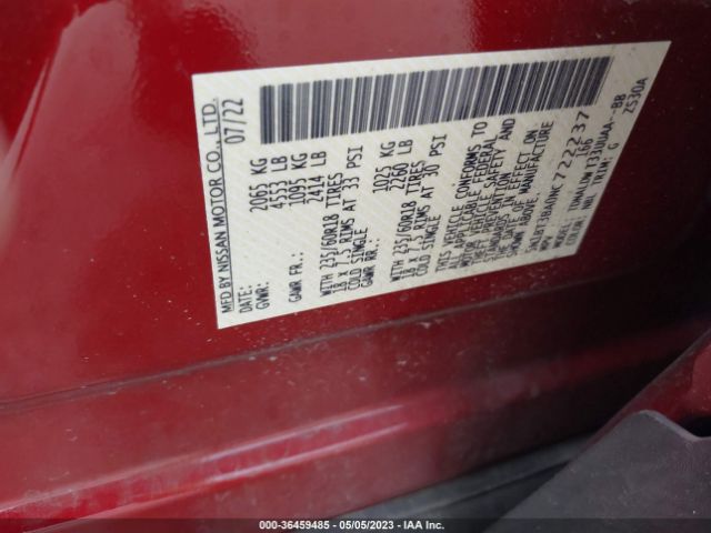 5N1BT3BA0NC722237 Nissan ROGUE SV