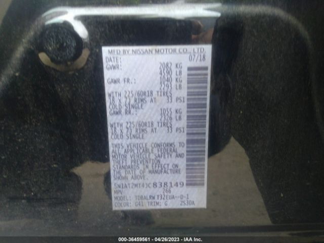 5N1AT2MT4JC838149 Nissan Rogue Sl
