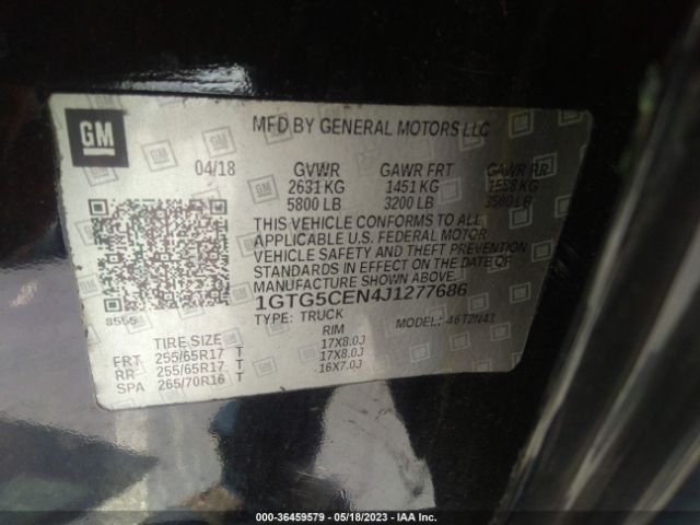 1GTG5CEN4J1277686 GMC Canyon 2wd Sle