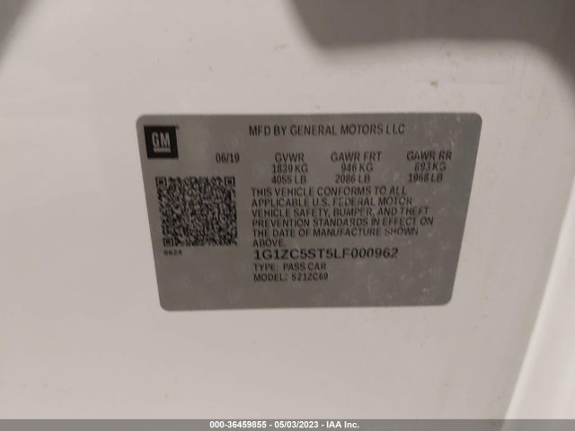 Chevrolet MALIBU LS 2020 1G1ZC5ST5LF000962 Image 10