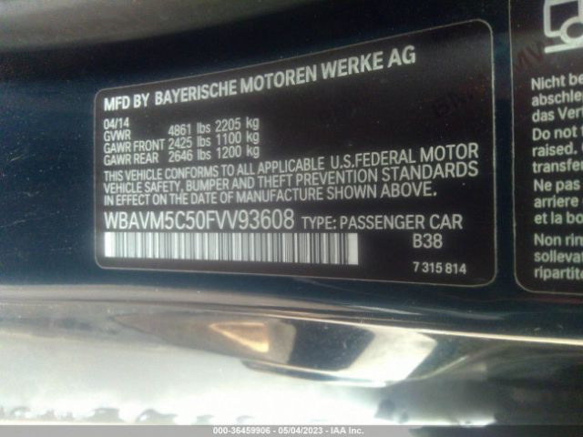 WBAVM5C50FVV93608 BMW X1 Xdrive35i