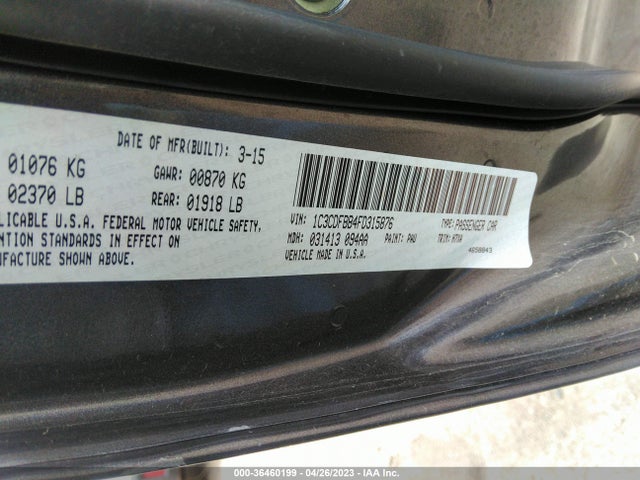 Dodge DART SXT 2015 1C3CDFBB4FD315876 Image 9